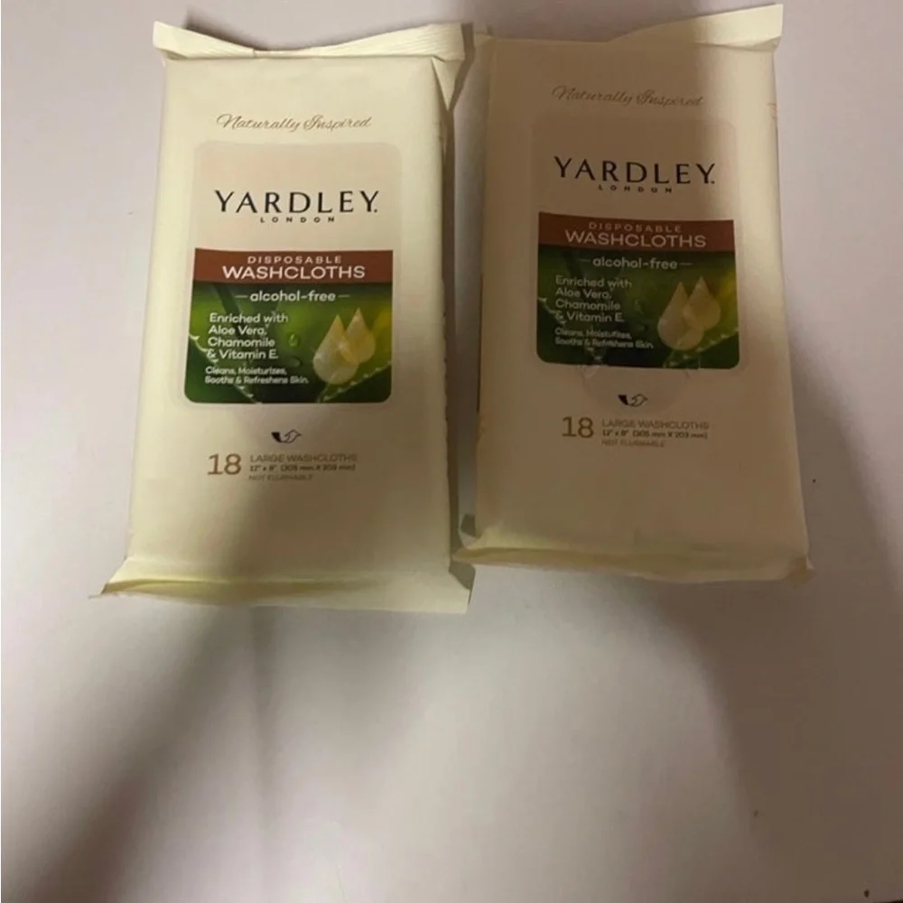 Wash Cloths YARDLEY disposable wash cloths 2 packs of 18